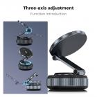 K&F CONCEPT 360° Vacuum Magnetic Car Mount, Foldable & Adjustable Magnetic Phone Holders for Your Car/Gym/Mirror/Smooth Surface, Compatible with iPhone 17 Pro Max 16/15/14/13/12 & Android Phone