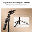 K&F CONCEPT 71" Treppiede con tracciamento del viso, Selfie Stick con tracciamento automatico del viso, Treppiede con tracciamento automatico del viso, rotazione a 360° con supporto, controllo gestuale, telecomando