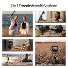 K&F CONCEPT 71" Treppiede con tracciamento del viso, Selfie Stick con tracciamento automatico del viso, Treppiede con tracciamento automatico del viso, rotazione a 360° con supporto, controllo gestuale, telecomando