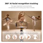 K&F CONCEPT 71“ Face Tracking Tripod, Auto Face Tracking Selfie Stick, Auto Face Tracking Tripod 360 Totation with Stand, Gesture Control, Remote Control