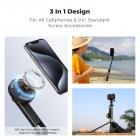 K&F CONCEPT Popod 72" Phone Tripod, 3-in-1 Clip & Magnetic Selfie Stick with Remote, Automatic Phone Tripod Stand, Compatible with iPhone 17-12 Series Android Phones 1/4" Screw Accessories