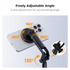 K&F CONCEPT Popod 72" Phone Tripod, 3-in-1 Clip & Magnetic Selfie Stick with Remote, Automatic Phone Tripod Stand, Compatible with iPhone 17-12 Series Android Phones 1/4" Screw Accessories