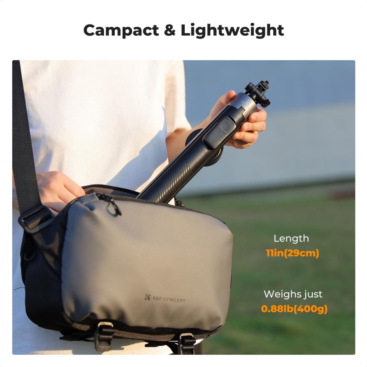 K&F CONCEPT Popod 72" Phone Tripod, 3-in-1 Clip & Magnetic Selfie Stick with Remote, Automatic Phone Tripod Stand, Compatible with iPhone 17-12 Series Android Phones 1/4" Screw Accessories