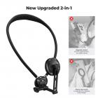 K&F CONCEPT Nektelefoonhouder, 2-in-1 magnetische en clip-on telefoonhouder voor om de nek, POV-telefoonhouder, handsfree borststandaard, compatibel met iPhone 17-12-serie en Android-telefoons