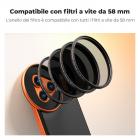 Adattatore per filtro magnetico bifacciale K&F CONCEPT con filtro ND2-32 variabile da 58 mm, compatibile con iPhone 17 Pro e filtri filettati da 58 mm, filtro VND compatibile con obiettivo della fotocamera iPhone