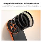 Adattatore per filtro magnetico bifacciale K&F CONCEPT con filtro CPL da 58 mm, compatibile con iPhone 17 Pro e filtri filettati da 58 mm, filtro CPL compatibile con obiettivo della fotocamera iPhone