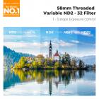 K&F CONCEPT Double-sided Magnetic Lens Filter Mount Adapter with 58mm Variable ND2-32 Filter, Compatible with iPhone 17 Pro Max and 58mm Threaded Filters, VND filter Compatible with iPhone camera lens