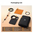 K&F CONCEPT Double-Sided Magnetic Lens Filter Mount Adapter with 58mm CPL Filter, Compatible with iPhone 17 Pro Max and 58mm Threaded Filters, CPL Filter Compatible with iPhone Camera Lens