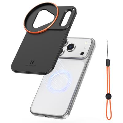 K&F CONCEPT Double-Sided Magnetic Lens Filter Mount Adapter, Compatible with iPhone 17 Pro Max and 58mm Threaded Filters, iPhone Filter Mount (Filter Not Included)