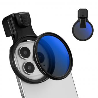 K&F CONCEPT 58mm Press-on CPL Phone Lens Filter Kit, Polarizing Filter Compatible with iPhone 17/16/15/14/13/12 Standard, 16/15/14/13/12 Pro/Pro Max, 58mm Threaded Filters