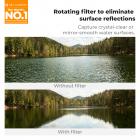 K&F CONCEPT 58mm Press-on CPL Phone Lens Filter Kit, Polarizing Filter Compatible with iPhone 17/16/15/14/13/12 Standard, 16/15/14/13/12 Pro/Pro Max, 58mm Threaded Filters