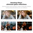 K&F CONCEPT 58mm Press-on CPL Phone Lens Filter Kit, Polarizing Filter Compatible with iPhone 17/16/15/14/13/12 Standard, 16/15/14/13/12 Pro/Pro Max, 58mm Threaded Filters