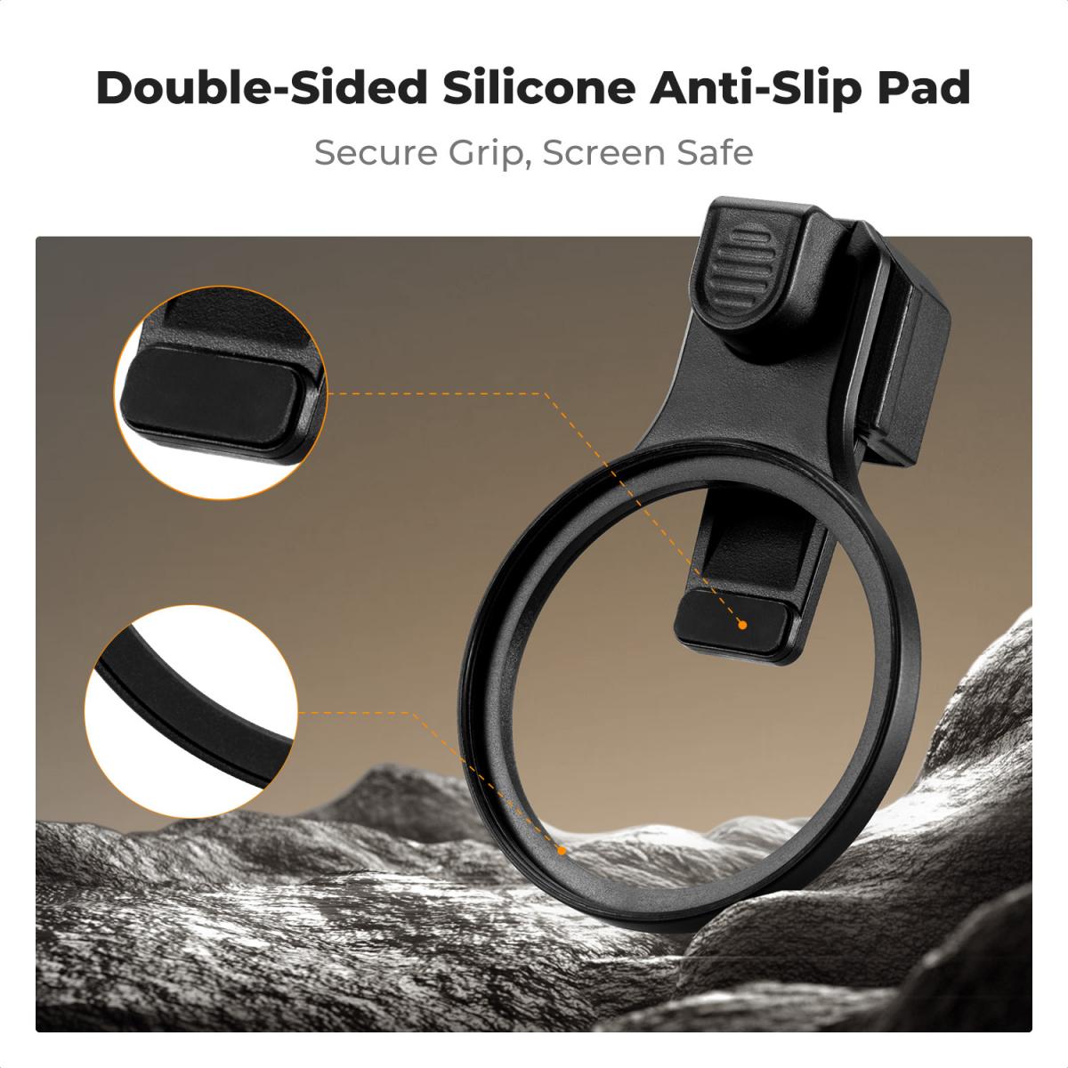 K&F CONCEPT 58mm Press-on Phone Lens Filter Adapter, Compatible with iPhone 17/16/15/14/13/12, 16/15/14/13/12 Pro, 16/15/14/13/12 Pro Max(Filter Not Included)