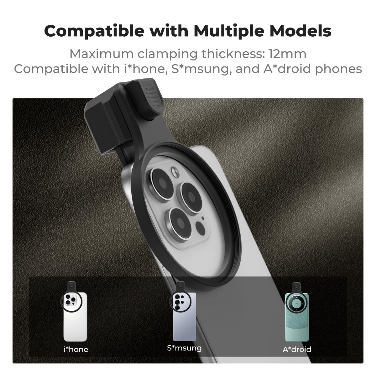 K&F CONCEPT 67mm Press-on CPL Phone Lens Filter Kit, Polarizing Filter Compatible with iPhone 17/16/15/14/13/12 Standard, 16/15/14/13/12 Pro/Pro Max, 67mm Threaded Filters