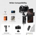K&F CONCEPT 71" Phone Tripod, Auto Open Selfie Stick with 4 Legs & Stabilizing Handle, 360° Rotation Cell Phone Tripod Stand with Wireless Remote Control, Compatible with iPhone, Android, Camera
