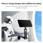 Support pour smartphone K&F CONCEPT PT03, compatible MagSafe, trépied pour smartphone [Multifonctionnel 4 en 1] Support de bureau pliable, mini trépied magnétique double face, pince de fixation, bras en alliage d'aluminium, rotation à 360°, réglable p