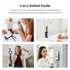 Supporto per smartphone K&F CONCEPT PT03, compatibile con MagSafe, treppiede per smartphone [multifunzionale 4 in 1], supporto da tavolo pieghevole, mini treppiede magnetico a doppia faccia, clip da arrampicata, braccio in lega di alluminio, rotazione