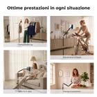 Supporto universale da pavimento K&F CONCEPT per tablet e telefono con base ponderata da 2,89 kg, include testa magnetica, morsetti per tablet e telefono, braccio regolabile da 1,6 m per letto e divano, compatibile con iPad e iPhone.