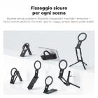 K&F CONCEPT PT02 Supporto magnetico per telefono da 7 mm e 59 g, bastone per selfie pieghevole per iPhone, mini treppiede tascabile con magneti bifacciali e gancio, compatibile con iPhone serie 17-12 e telefoni Android
