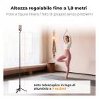 Treppiede magnetico leggero K&F CONCEPT da 71 pollici per selfie stick, supporto per telefono estensibile e portatile con telecomando Bluetooth, rig per vlog in alluminio con regolazione a 3 assi, compatibile con iPhone 17, 16, 15, 14 Pro Max
