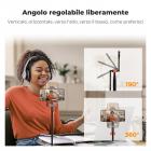 Treppiede magnetico leggero K&F CONCEPT da 71 pollici per selfie stick, supporto per telefono estensibile e portatile con telecomando Bluetooth, rig per vlog in alluminio con regolazione a 3 assi, compatibile con iPhone 17, 16, 15, 14 Pro Max