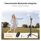 Treppiede magnetico leggero K&F CONCEPT da 71 pollici per selfie stick, supporto per telefono estensibile e portatile con telecomando Bluetooth, rig per vlog in alluminio con regolazione a 3 assi, compatibile con iPhone 17, 16, 15, 14 Pro Max