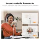 Treppiede K&F CONCEPT leggero da 71 pollici con Mag-Safe, supporto per telefono estensibile e portatile con telecomando Bluetooth, rig per vlog in alluminio con regolazione a 3 assi, compatibile con iPhone 17, 16, 15, 14 Pro Max