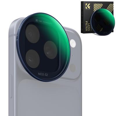 K&F CONCEPT FNA01 Snap-On ND2-32 Filter for iPhone 17 Pro & Pro Max, 11.2g Ultra-Lightweight Variable ND Lens Filter with Snap-on Deco Mount, AGC Glass 28-Layer Coating