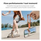 K&F CONCEPT PT02 Supporto magnetico per telefono da 7 mm e 59 g, bastone per selfie pieghevole per iPhone, mini treppiede tascabile con magneti bifacciali e gancio, compatibile con iPhone serie 17-12 e telefoni Android