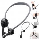 K&F CONCEPT Neck Phone Holder, 2-in-1 Magnetic & Clip-on Phone Neck Holder, POV Phone Holder, Hand Free Chest Stand Compatible with iPhone 17-12 Seires Android Phones