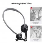 K&F CONCEPT Neck Phone Holder, 2-in-1 Magnetic & Clip-on Phone Neck Holder, POV Phone Holder, Hand Free Chest Stand Compatible with iPhone 17-12 Seires Android Phones