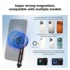 K&F CONCEPT Neck Phone Holder, 2-in-1 Magnetic & Clip-on Phone Neck Holder, POV Phone Holder, Hand Free Chest Stand Compatible with iPhone 17-12 Seires Android Phones