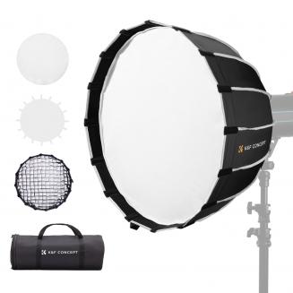 47" / 120cm Softbox Parabolic Hexadecagon Compatible with Bowens Mount with Honeycomb Grid Light Diffusers Carrying Bag for Photography Studio Speedlite Flash and Monolight