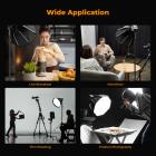 15.75" / 40cm K&F CONCEPT Mini Bowens Mount Octagonal Softbox for PL-60B COB Light, Includes Honeycomb Grid, Diffuser, and Drawstring Storage Bag.
