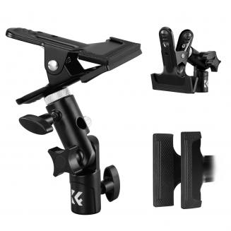 K&F CONCEPT Photography Reflector Bracket Heavy Duty Metal Clip Bracket with 5/8" Light Stand Attachment for Reflectors, Background Boards