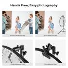 K&F CONCEPT Photography Reflector Bracket Heavy Duty Metal Clip Bracket with 5/8" Light Stand Attachment for Reflectors, Background Boards