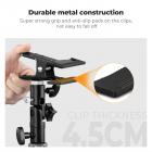 K&F CONCEPT Photography Reflector Bracket Heavy Duty Metal Clip Bracket with 5/8" Light Stand Attachment for Reflectors, Background Boards