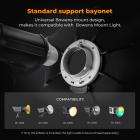 K&F CONCEPT 90cm Octagonal Softbox, Standard Bowens Mount, includes honeycomb mesh, diffuser cloth, and drawstring storage bag. Compatible with all standard Bowens mount fill lights, studio flashes, etc.