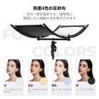 K&F CONCEPT U字型カーブリフレクター 100x45cm、4-in-1（ブラック/ゴールド/ホワイト/シルバー）キット、1.5mスタンド付き（スタジオ用）