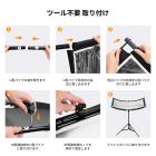 K&F CONCEPT U字型カーブリフレクター 100x45cm、4-in-1（ブラック/ゴールド/ホワイト/シルバー）キット、1.5mスタンド付き（スタジオ用）