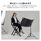 K&F CONCEPT U字型カーブリフレクター 100x45cm、4-in-1（ブラック/ゴールド/ホワイト/シルバー）キット、1.5mスタンド付き（スタジオ用）