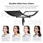 K&F CONCEPT U-Shape Curved Reflector 100x45cm, 4-in-1 (Black/Gold/White/Silver) Kit with 1.5m Stand for Studio