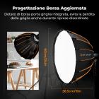 Softbox a ombrello K&F CONCEPT da 60 cm (23,6"), custodia a griglia, sgancio rapido | Softbox con attacco Bowens e struttura a nido d'ape, borsa per il trasporto, kit di illuminazione softbox per fotografia di prodotto, luce per riprese video LK0