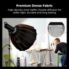 K&F CONCEPT 23.6"/60CM Umbrella Softbox, Grid Pouch, Quick Release | Bowens Mount Soft box with Honeycomb, Carrying Bag, Softbox lighting Kit for Product Photography, Filming Light LK07