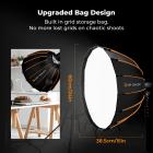 K&F CONCEPT 23.6"/60CM Umbrella Softbox, Grid Pouch, Quick Release | Bowens Mount Soft box with Honeycomb, Carrying Bag, Softbox lighting Kit for Product Photography, Filming Light LK07
