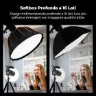 K&F CONCEPT Ombrello Softbox da 90 cm (35,4"), custodia a griglia, sgancio rapido | Con nido d'ape, borsa per il trasporto, kit di illuminazione softbox per ritratti di qualità professionale, streaming live, studio fotografico LD02