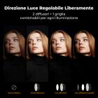K&F CONCEPT Ombrello Softbox da 90 cm (35,4"), custodia a griglia, sgancio rapido | Con nido d'ape, borsa per il trasporto, kit di illuminazione softbox per ritratti di qualità professionale, streaming live, studio fotografico LD02