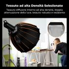 K&F CONCEPT Ombrello Softbox da 90 cm (35,4"), custodia a griglia, sgancio rapido | Con nido d'ape, borsa per il trasporto, kit di illuminazione softbox per ritratti di qualità professionale, streaming live, studio fotografico LD02