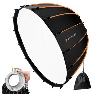 K&F CONCEPT 35.4"/90CM Umbrella Softbox, Grid Pouch, Quick Release | With Honeycomb, Carrying Bag, Softbox lighting Kit for Magazine-Grade Portraits, Live Streaming, photography studio LD02