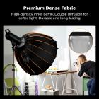 K&F CONCEPT 35.4"/90CM Umbrella Softbox, Grid Pouch, Quick Release | With Honeycomb, Carrying Bag, Softbox lighting Kit for Magazine-Grade Portraits, Live Streaming, photography studio LD02